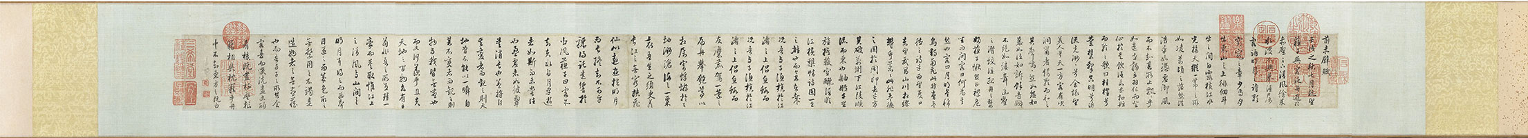 Zhang Zhao's copy of Su Shi's Red Cliff Ode, Qing Dynasty paper handscroll, Taipei Palace Museum